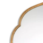Specchio da parete in metallo dorato antico a forma di arco marocchino, 101,6 x 61 cm