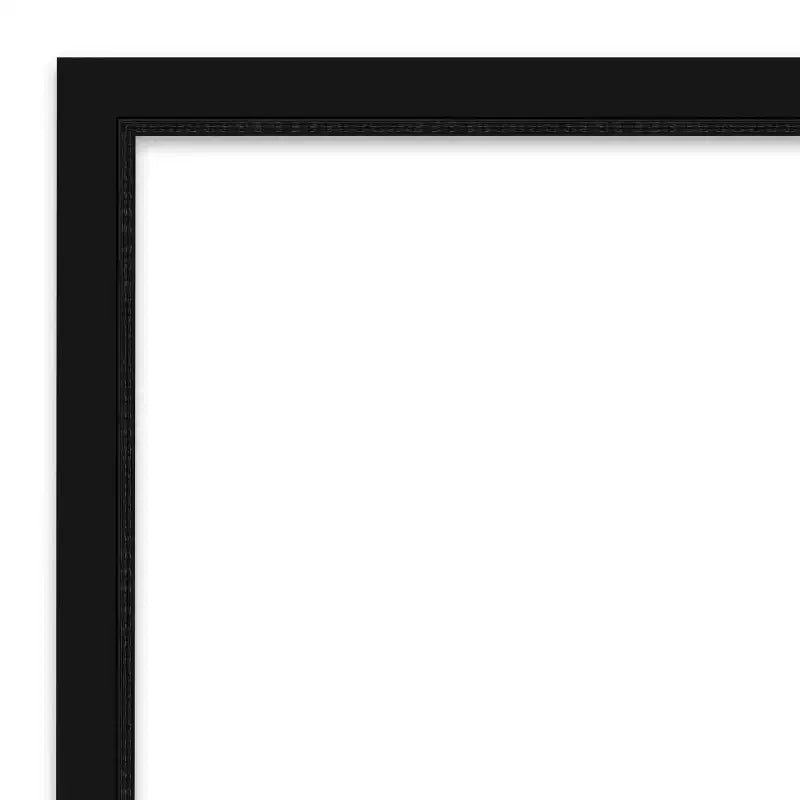 Specchio da Parete per Bagno Non Smussato – Cornice Sottile Nera Satinata, Specchio 18" x 24"