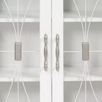 Armadietto da muro rimovibile a 2 ante da 52 x 61 cm con ante in vetro temperato – Bianco