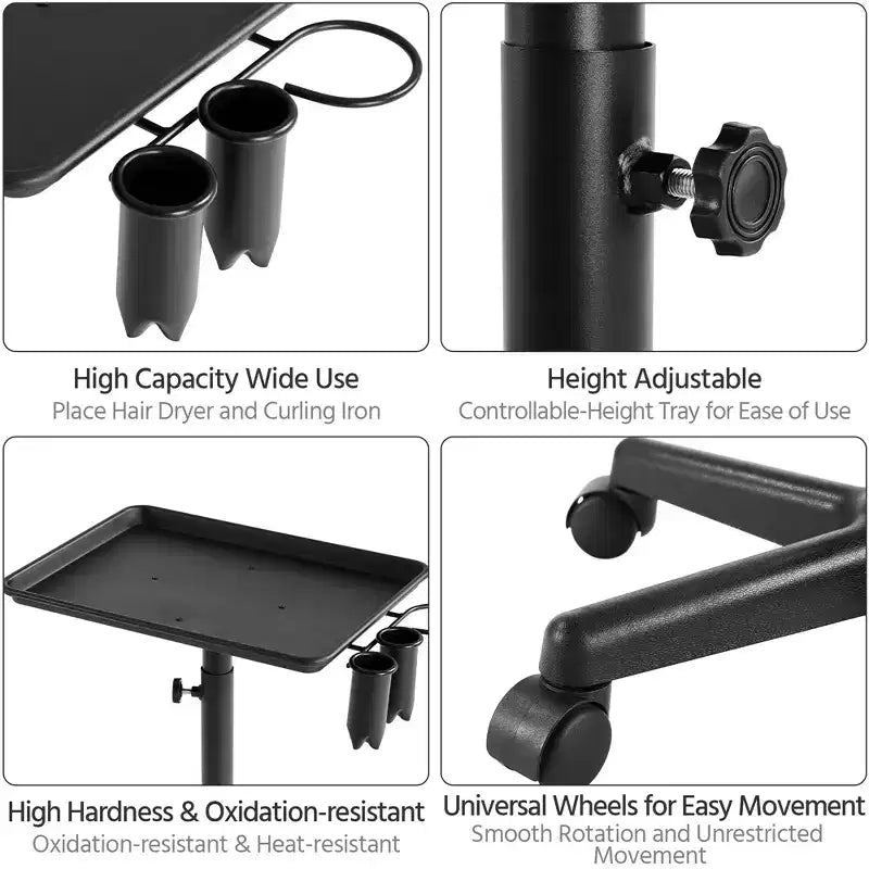 Yaheetech Vassoio per Strumenti per Capelli Carrello Rotante Professionale da Salone