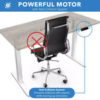Scrivania Elettrica Regolabile in Altezza con Piano – 140 cm di Larghezza, Bianco/Rovere
